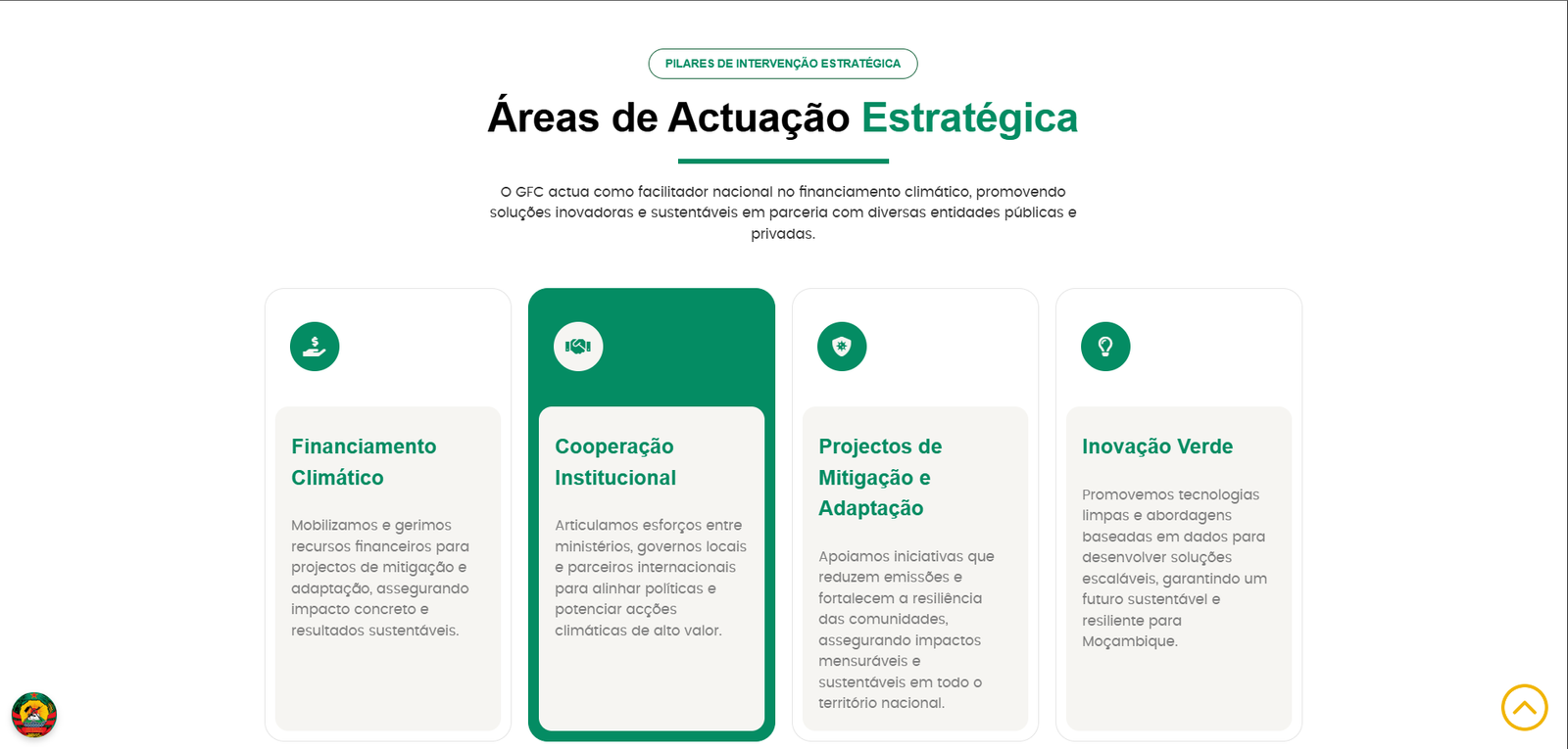 Página institucional da Direcção Nacional do Financiamento Climático
